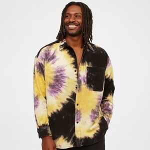 H&M Oversized Fit Tie-Dye Corduroy Shirt Men’s Size Large